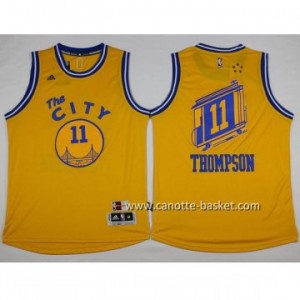 Maglie nba Golden State Warriors The CITY Klay Thompson #11 giallo