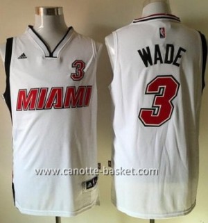 nuovo Maglie nba Miami Heat Dwyane Wade #3 bianco