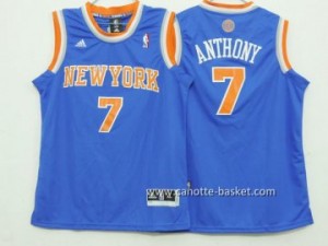 Maglie nba bambino New York Knicks Carmelo Anthony #7 blu