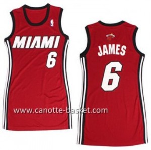 Maglie nba Donna Miami Heat LeBron James #6 rosso