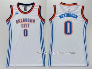 Maglie nba Donna Oklahoma City Thunder Russell Westbrook #0 bianco