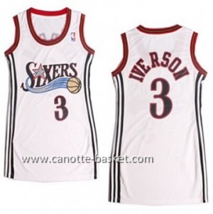 Maglie nba Donna Philadelphia 76ers Allen Iverson #3 bianco