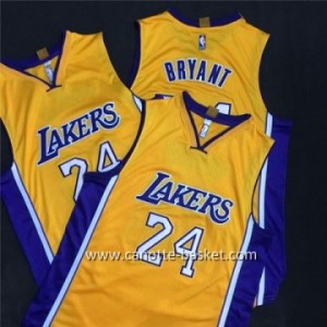 Maglie nba Los Angeles Lakers Kobe Bryant #24 giallo AU tessuti
