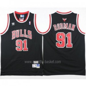 Maglie nba Chicago Bulls Dennis Rodman #91 nero