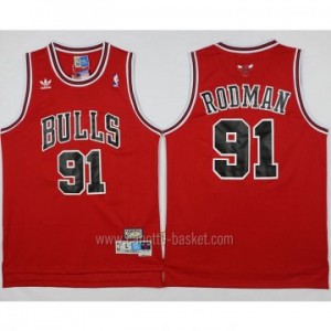 Maglie nba Chicago Bulls Dennis Rodman #91 rosso