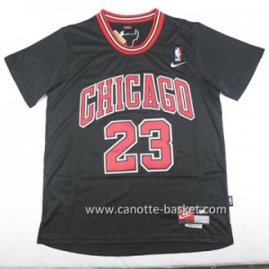 Maglie nba Chicago Bulls Michael Jordan #23 nero manica lunga