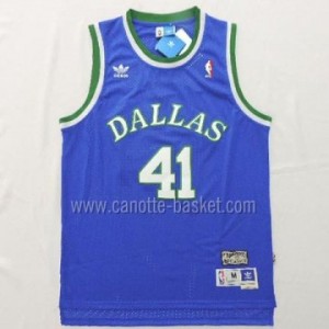 Maglie nba Dallas Mavericks Dirk Nowitzki #41 Retro blu