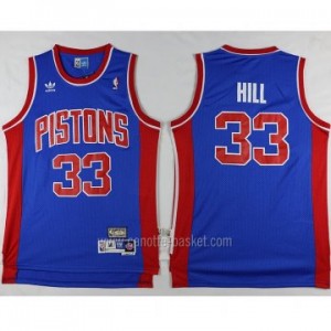 Maglie nba Detroit Pistons Grant Hill #33 blu