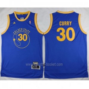 Maglie nba Golden State Warriors Stephen Curry #30 blu Retro nuovi tessuti