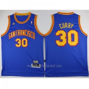 Maglie nba Golden State Warriors Stephen Curry #30 blu San Francisco