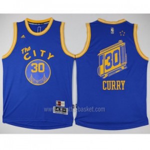 Maglie nba Golden State Warriors Stephen Curry #30 blu nuovo Citta