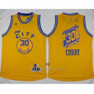 Maglie nba Golden State Warriors The CITY Stephen Curry #30 giallo