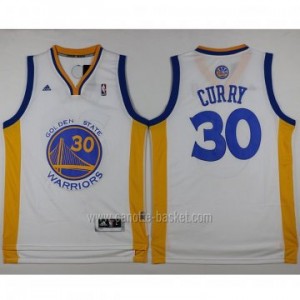 Maglie nba Golden State Warriors Stephen Curry #30 nuovi tessuti bianco