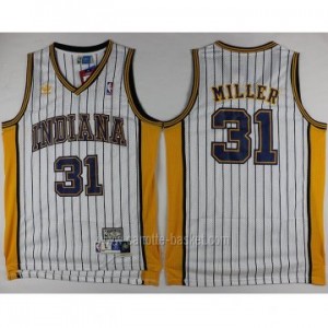 Maglie nba Indiana Pacers Reggie Miller #31 strisce bianco