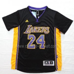 Maglie nba Los Angeles Lakers Kobe Bryant #24 manica corta nero
