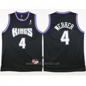 Maglie nba Sacramento Kings Chris Webber #4 nero