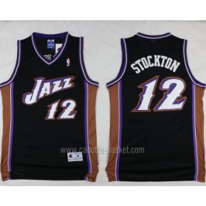 Maglie nba Utah Jazz John Stockton #12 nero