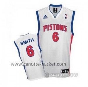 Maglie nba Detroit Pistons J.R.Smith #6 bianco