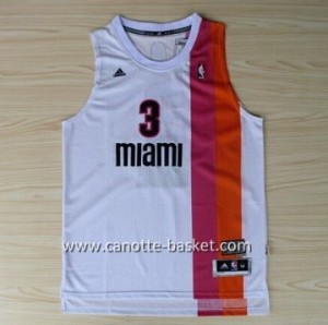 nuovo Maglie nba Miami Heat Dwyane Wade #3 arcobaleno bianco