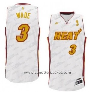 nuovo Maglie nba Miami Heat Dwyane Wade #3 oro bianco