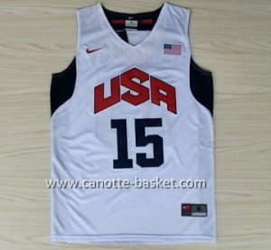 Maglie basket 2012 USA Carmelo Anthony #15 bianco