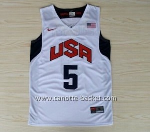 Maglie basket 2012 USA Kevin Durant #5 bianco