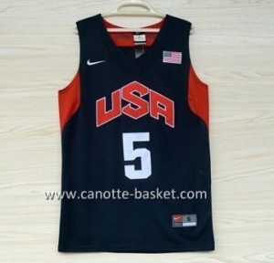 Maglie basket 2012 USA Kevin Durant #5 nero