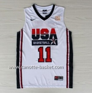maglie basket 1992 USA Karl Malone #11 bianco