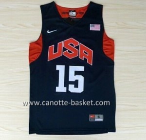Maglie basket 2012 USA Carmelo Anthony #15 nero