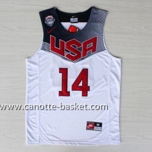Maglie basket 2014 USA Anthony Davis #14 bianco