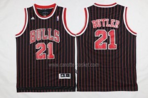 nuovo Maglie nba Chicago Bulls Jimmy Butler #21 striscia rosso nero