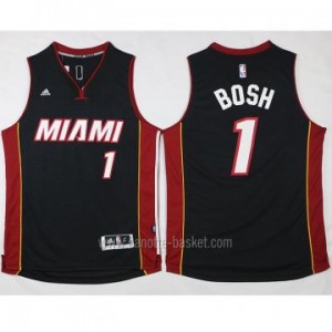 nuovo Maglie nba Miami Heat Chris Bosh #1 nero