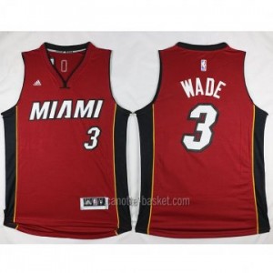 nuovo Maglie nba Miami Heat Dwyane Wade #3 rosso